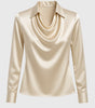 Blouse Satin à Manches Longues pour Femmes