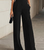 Ensemble Trois Pièces avec Blouse Transparente et Pantalon Large pour Femme | Idéal pour les Banquets