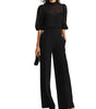 Ensemble Trois Pièces avec Blouse Transparente et Pantalon Large pour Femme | Idéal pour les Banquets