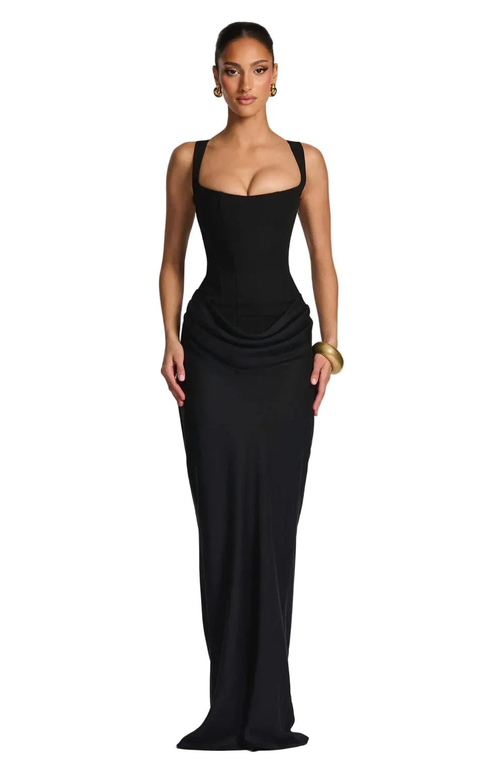 Robe Longue Ajustée sans Manches pour Femme | Idéale pour les Soirées