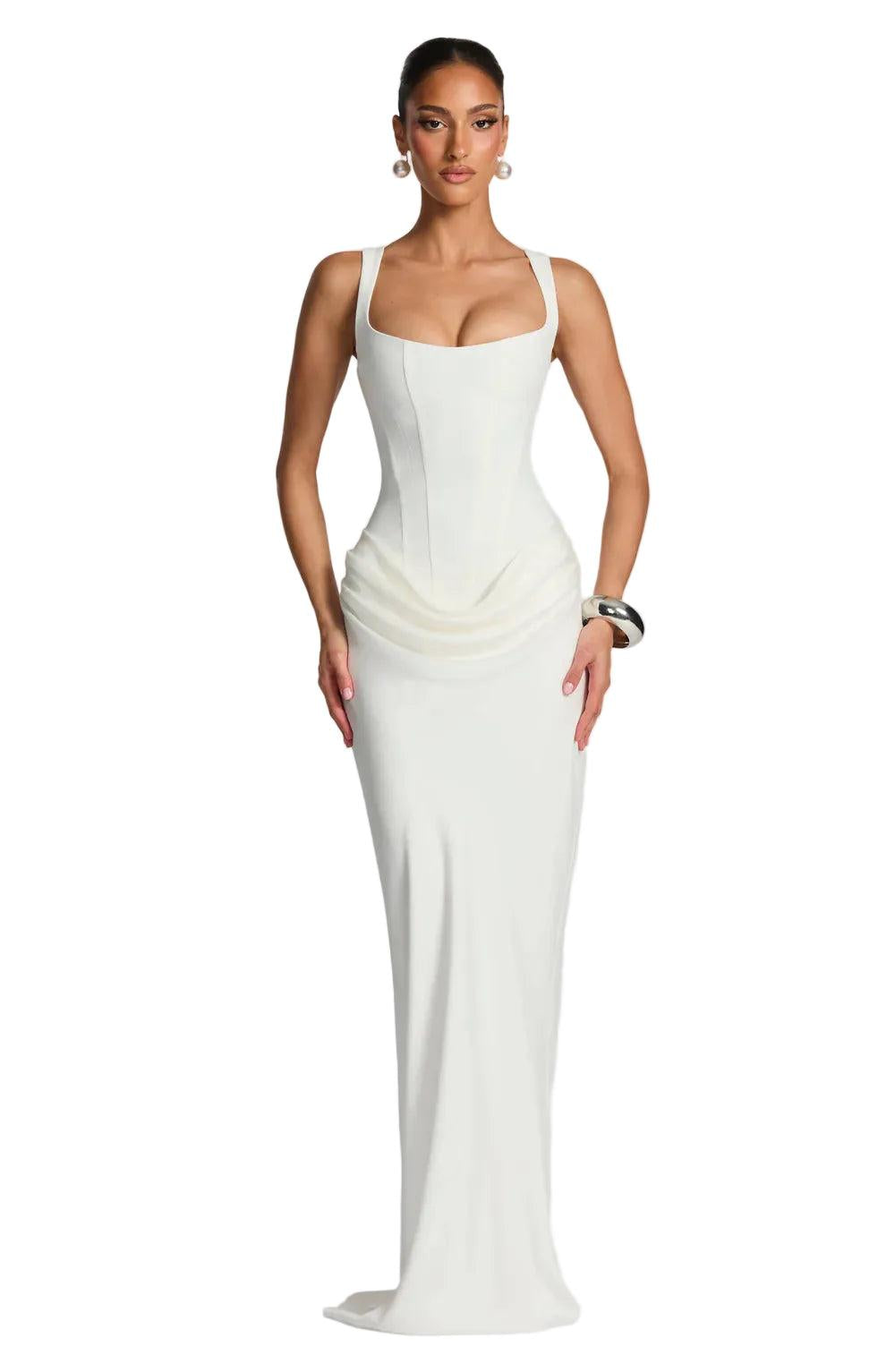 Robe Longue Ajustée sans Manches pour Femme | Idéale pour les Soirées