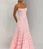 Robe Longue Drapée à Motif Floral avec Bretelles pour Femme | Idéale pour les Sorties