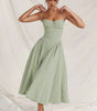 Robe Midi à Träger Ajustée et Plissée pour Femme | Idéale pour les Sorties