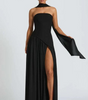Robe Longue Asymétrique sans Bretelles pour Femme | Idéale pour les Sorties