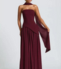 Robe Longue Asymétrique sans Bretelles pour Femme | Idéale pour les Sorties