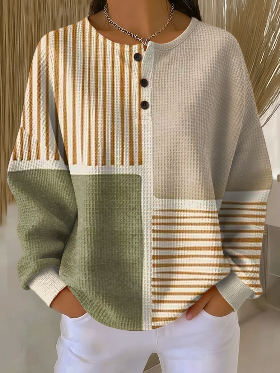 Pull en Tricot Waffle pour Femmes