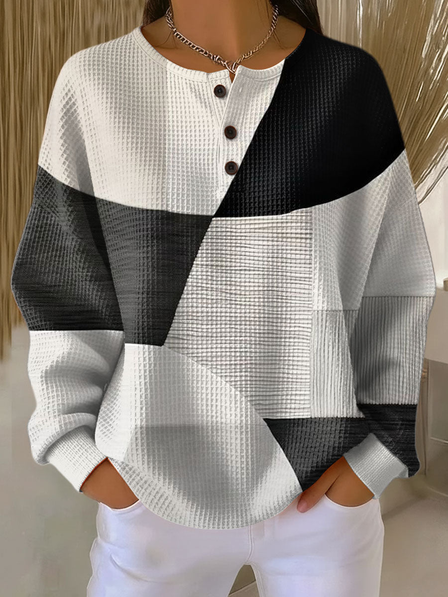Pull en Tricot Waffle pour Femmes