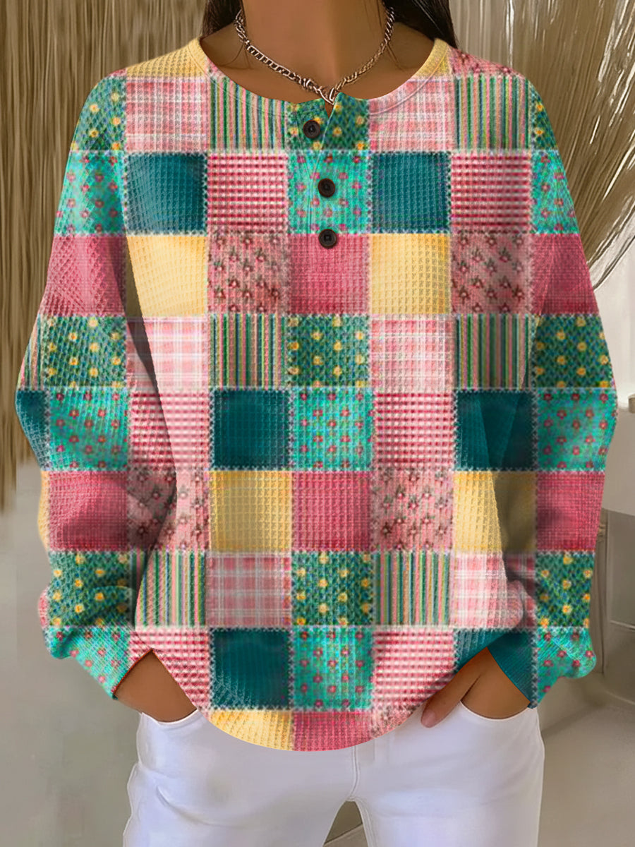 Pull en Tricot Waffle pour Femmes