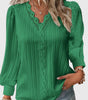 Blouse Pull-over à Col V avec Dentelle pour Femmes