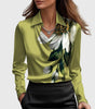 Blouse Satin à Manches Longues pour Femmes