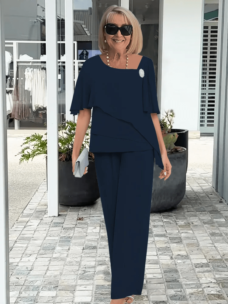 Ensemble 2 pièces - Pantalon Large pour Femmes - Emilia Lane