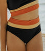 Ensemble Bikini Taille Haute à Coupe Colorblock pour Femmes - Emilia Lane