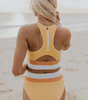Ensemble Bikini Taille Haute à Coupe Colorblock pour Femmes - Emilia Lane