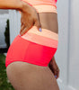 Ensemble Bikini Taille Haute à Coupe Colorblock pour Femmes - Emilia Lane