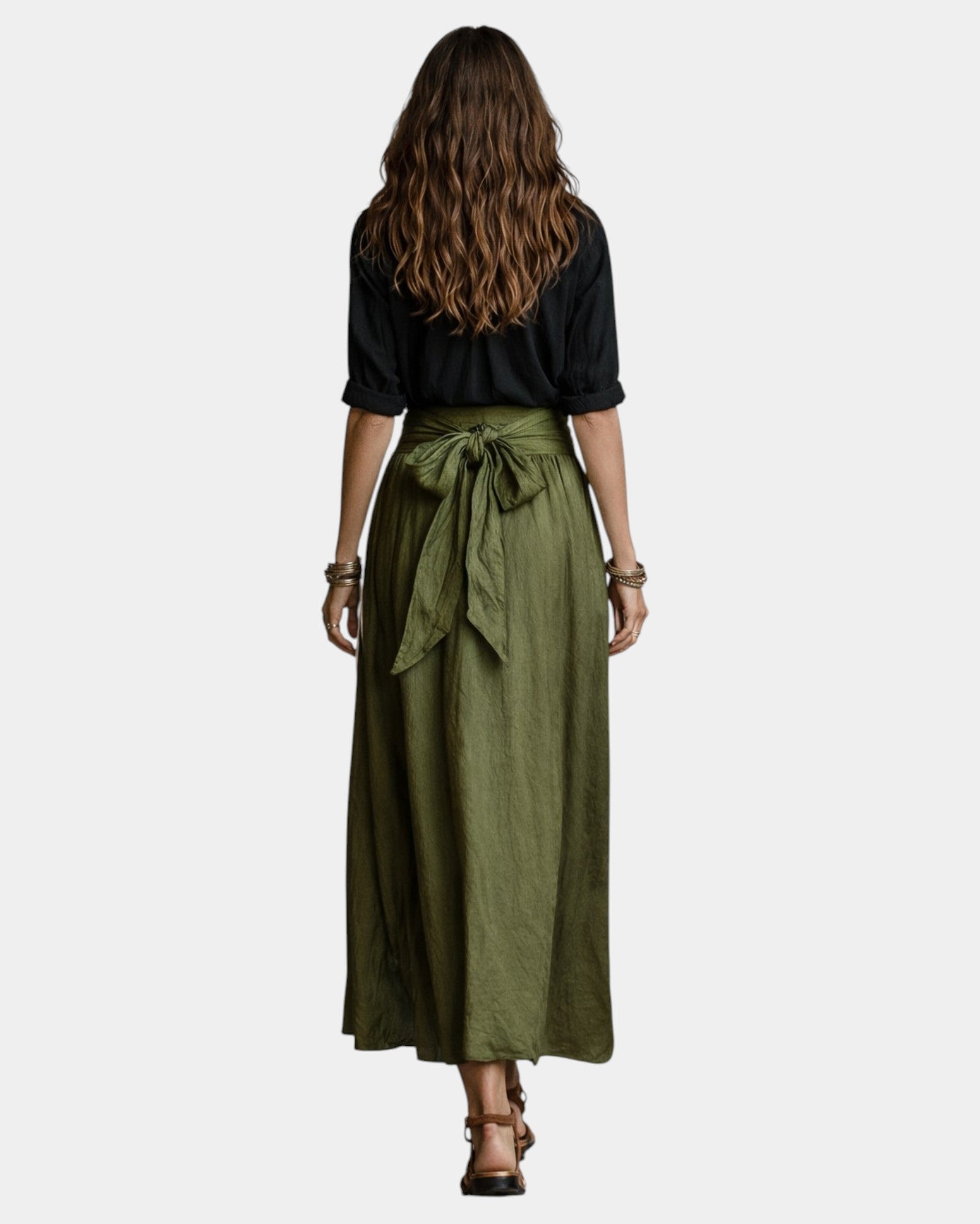 Ensemble Jupe Midi Taille Haute et Chemise pour Femme | Idéal pour le Quotidien - Emilia Lane