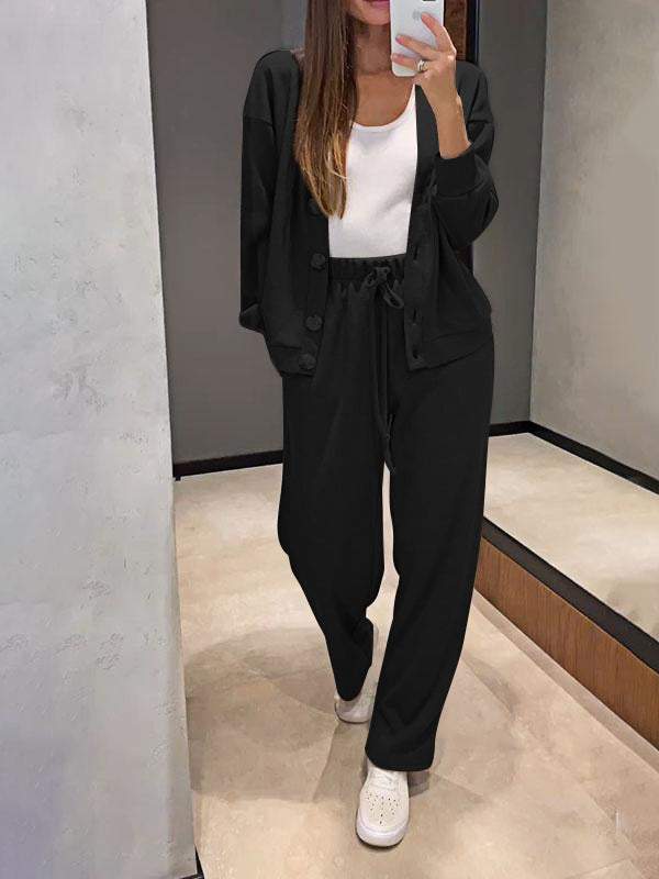 Ensemble Pantalon et Cardigan en Laine pour Femmes - Emilia Lane