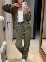Ensemble Pantalon et Cardigan en Laine pour Femmes - Emilia Lane