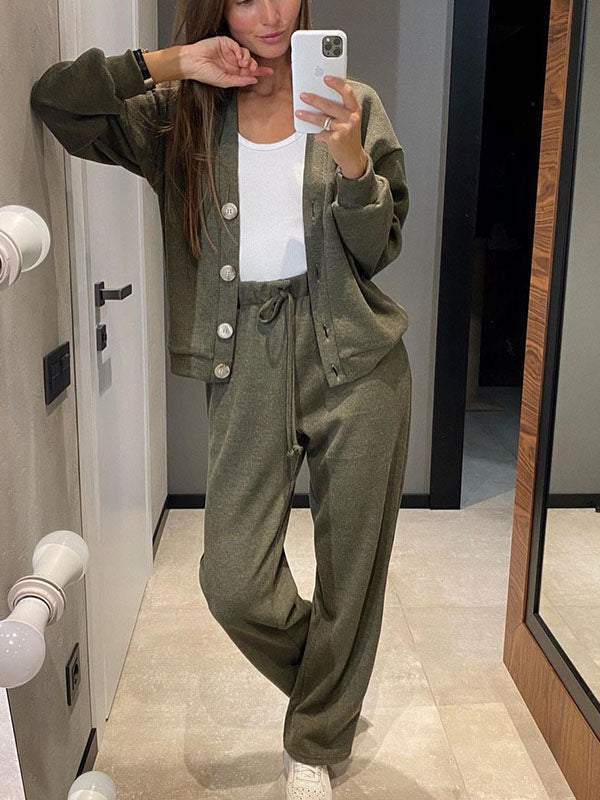 Ensemble Pantalon et Cardigan en Laine pour Femmes - Emilia Lane