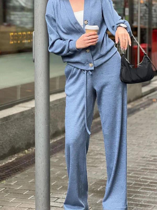 Ensemble Pantalon et Cardigan en Laine pour Femmes - Emilia Lane