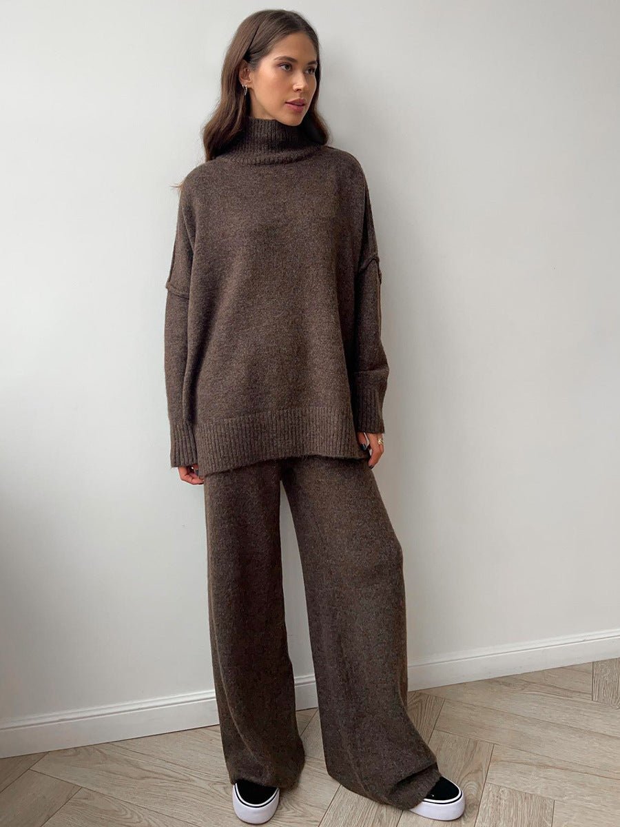 Ensemble pull à col roulé avec pantalon pour femme - Emilia Lane