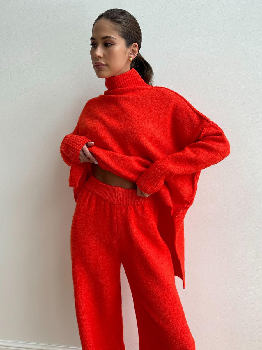 Ensemble pull à col roulé avec pantalon pour femme - Emilia Lane