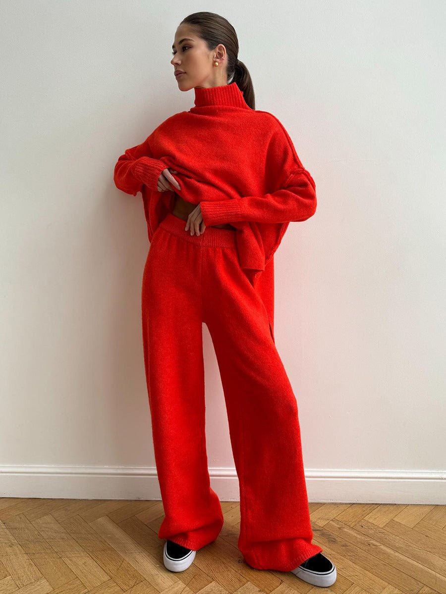 Ensemble pull à col roulé avec pantalon pour femme - Emilia Lane