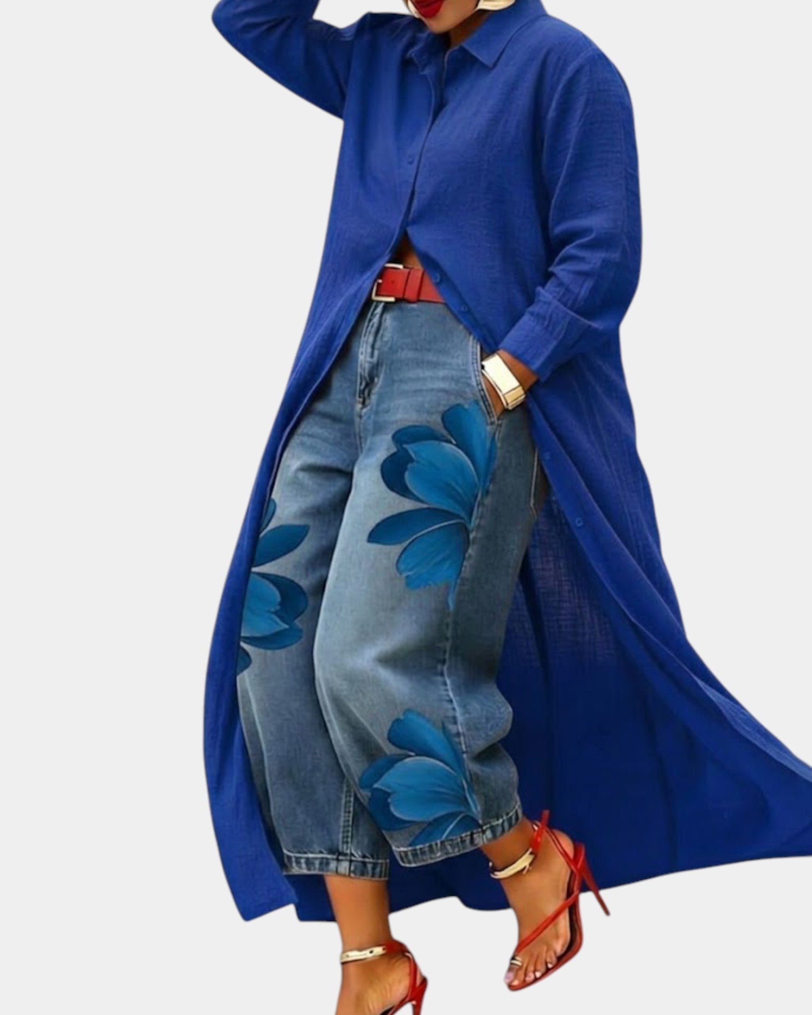 Ensemble Robe Chemise et Pantalon Large pour Femme | Idéal pour le Quotidien - Emilia Lane