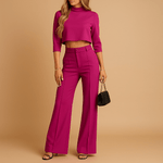 Ensemble Top et Pantalon Tailleur pour Femmes - Emilia Lane