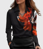 Blouse Satin à Manches Longues pour Femmes