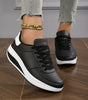 Chaussures Confort Compensées en Simili Cuir pour Femme