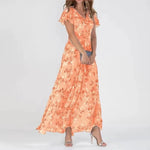 Robe Longue Fluide en Chiffon pour Femmes