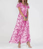 Robe Longue Fluide en Chiffon pour Femmes