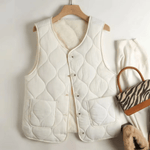 Gilet Sans Manches Matelassé et Chaud pour Femme