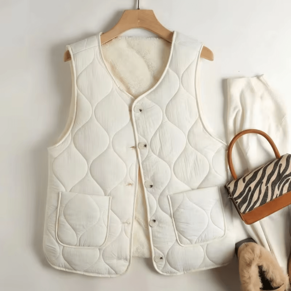 Gilet Sans Manches Matelassé et Chaud pour Femme
