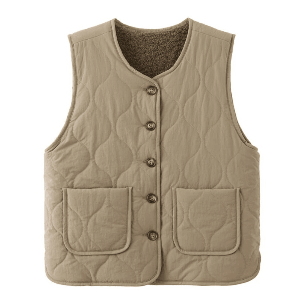 Gilet Sans Manches Matelassé et Chaud pour Femme