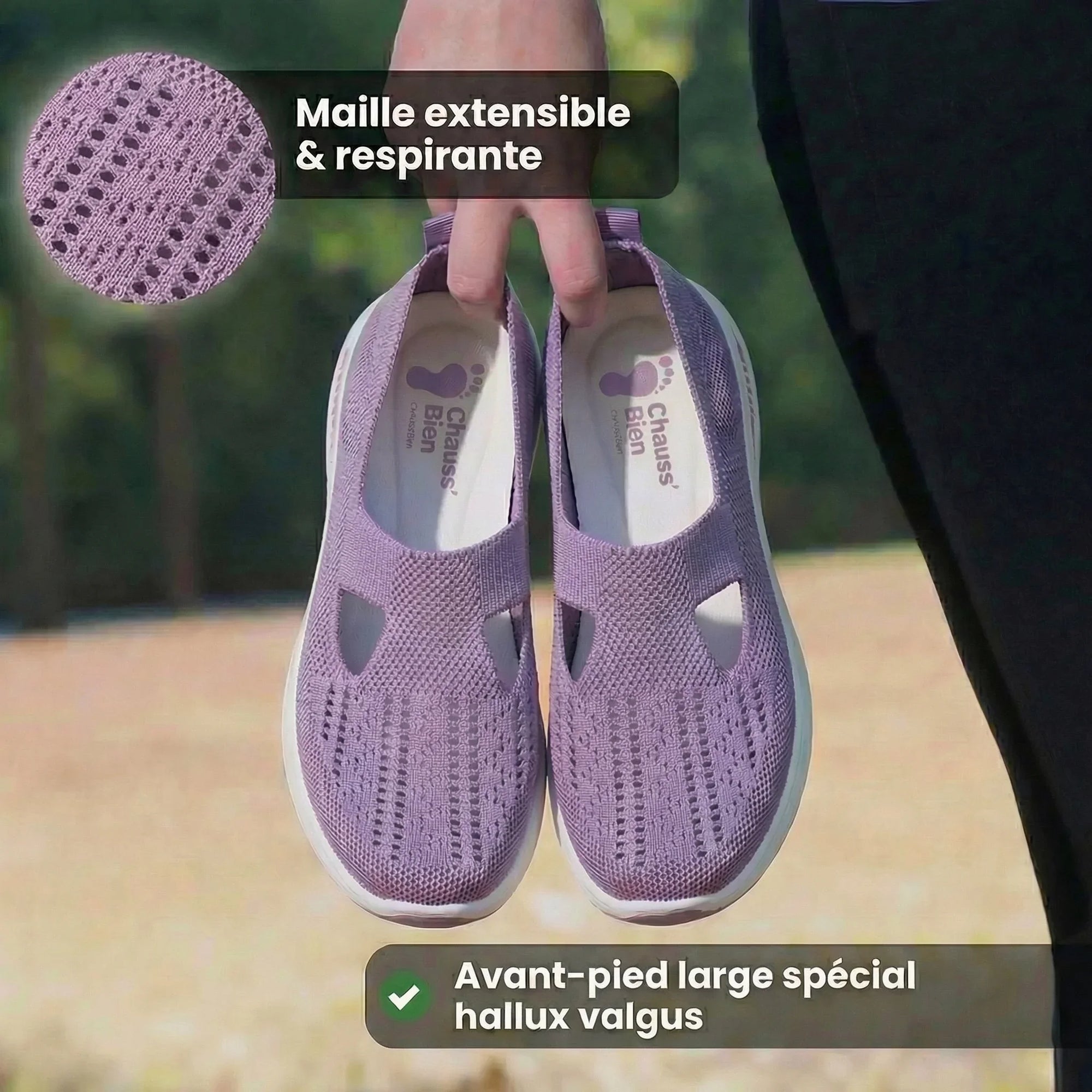 Basket Confortable et Légère Sans Lacets en Maille pour Femme