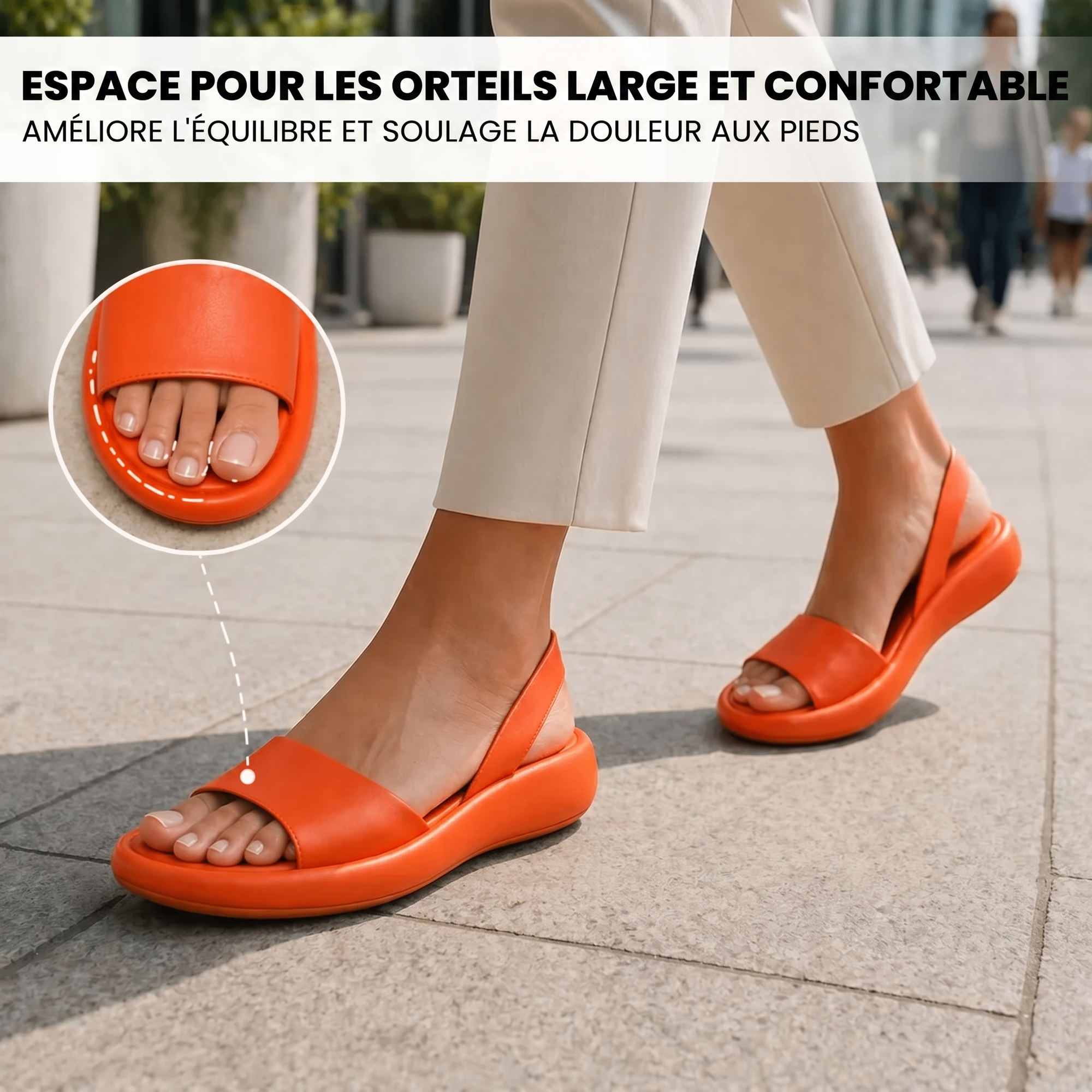 Sandales Compensées Femme À Bride Arrière Et Bout Ouvert