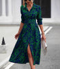 Robe mi-longue coupe évasée pour femmes