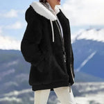 Veste Polaire Oversize à Capuche pour Femme