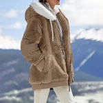 Veste Polaire Oversize à Capuche pour Femme
