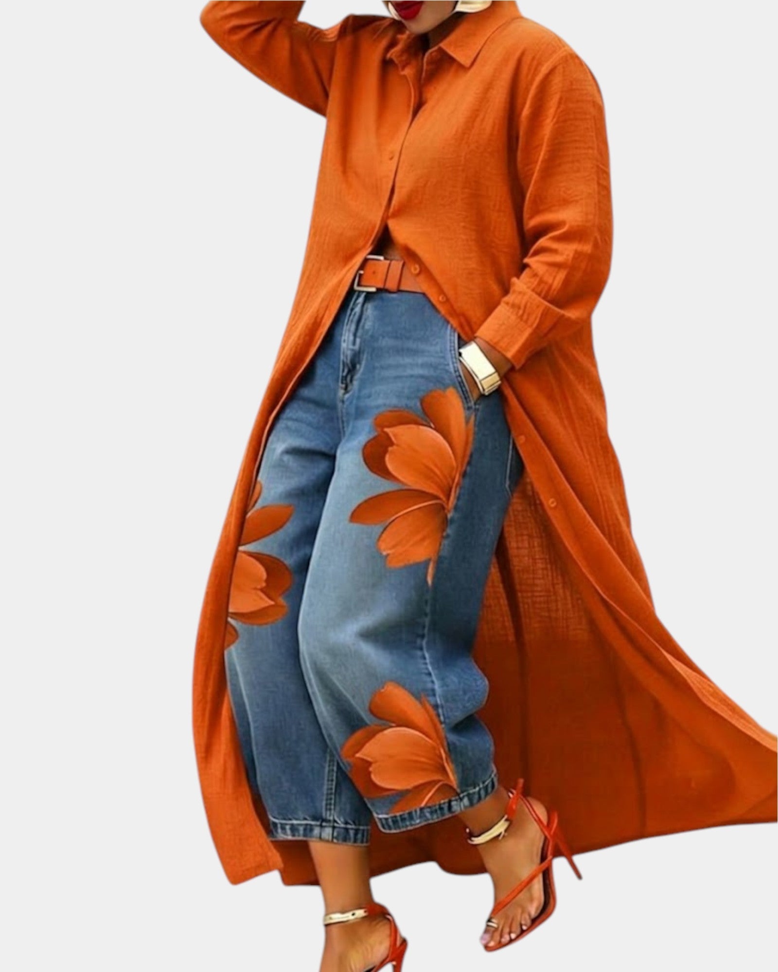 Ensemble Robe Chemise et Pantalon Large pour Femme | Idéal pour le Quotidien