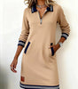Robe à manches longues en coton pour femmes