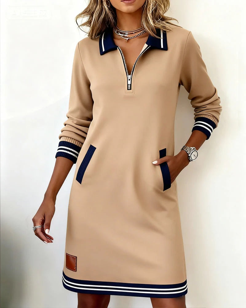 Robe à manches longues en coton pour femmes