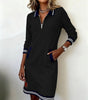 Robe à manches longues en coton pour femmes