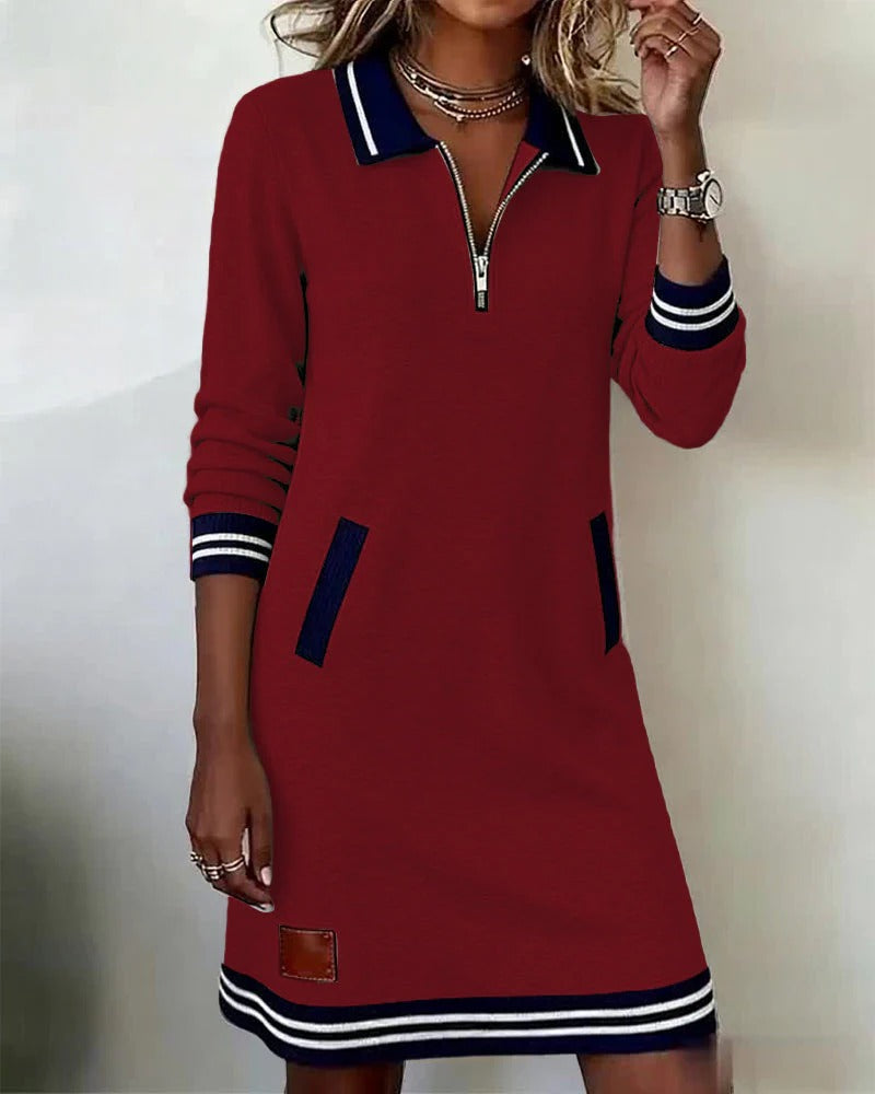 Robe à manches longues en coton pour femmes