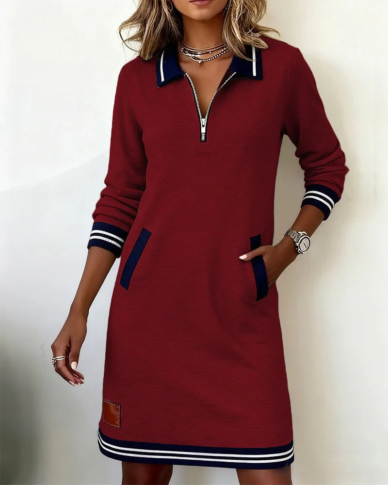 Robe à manches longues en coton pour femmes