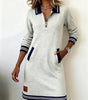 Robe à manches longues en coton pour femmes