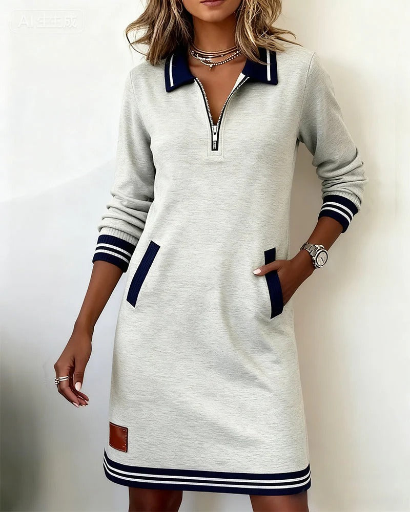 Robe à manches longues en coton pour femmes