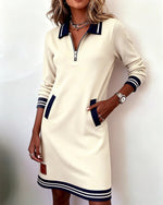 Robe à manches longues en coton pour femmes
