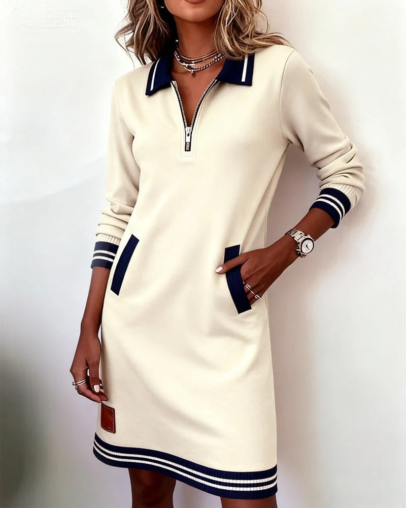 Robe à manches longues en coton pour femmes